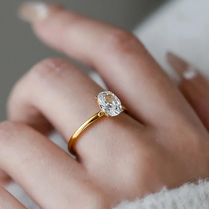 Silberring mit Zirkona